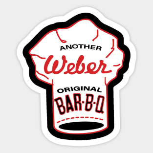 Weber Vintage BAR-B-Q hat logo Sticker